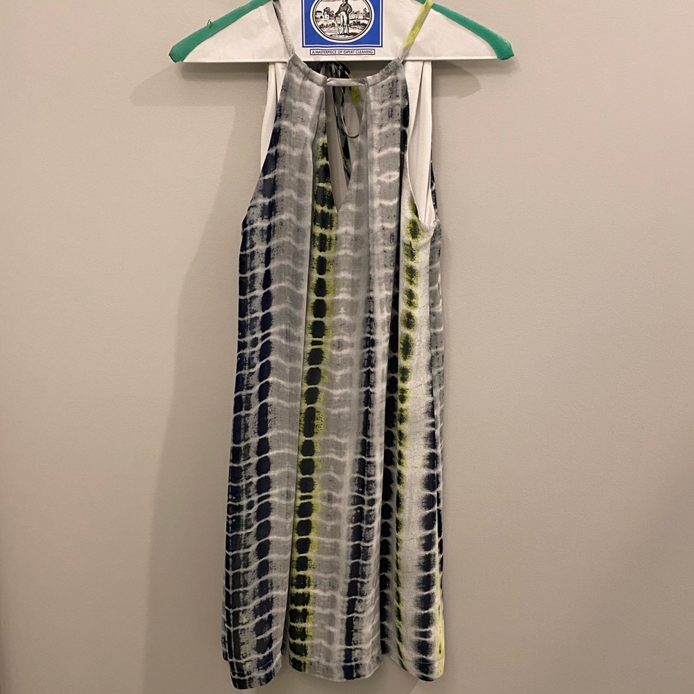 ECI New York Yellow/Grey Tie Dye Halter Dress - Picture 3 of 4